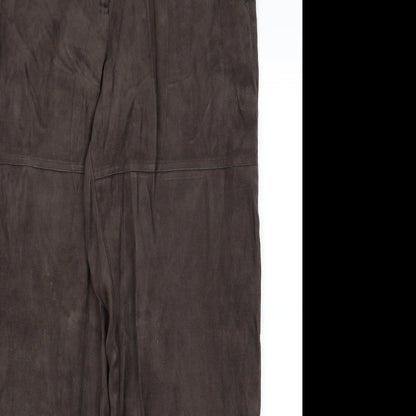 Womens UK Size 16 Preworn Regular Fit  Brown Trousers