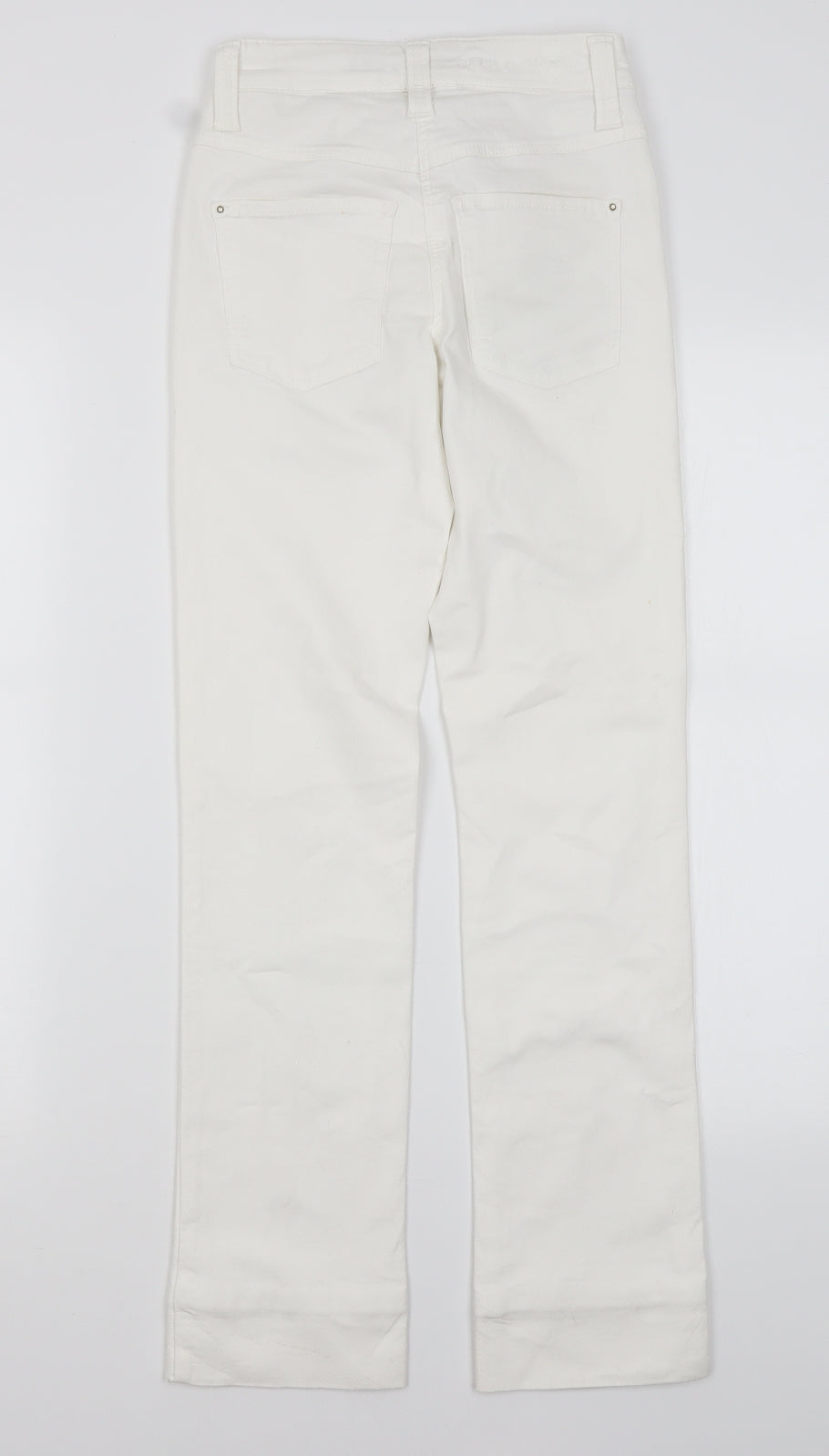 Womens UK Size 4 Mac Jeans Regular Fit Straight White Jeans