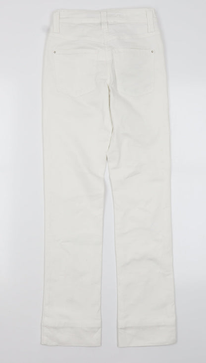 Womens UK Size 4 Mac Jeans Regular Fit Straight White Jeans
