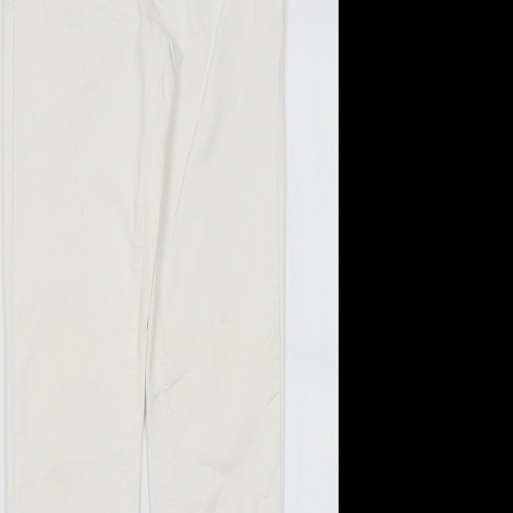 Womens UK Size 4 Mac Jeans Regular Fit Straight White Jeans