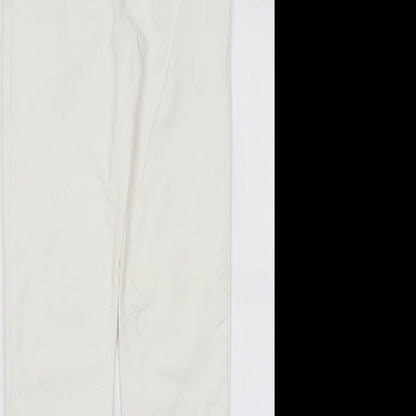 Womens UK Size 4 Mac Jeans Regular Fit Straight White Jeans
