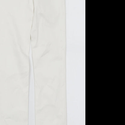 Womens UK Size 4 Mac Jeans Regular Fit Straight White Jeans
