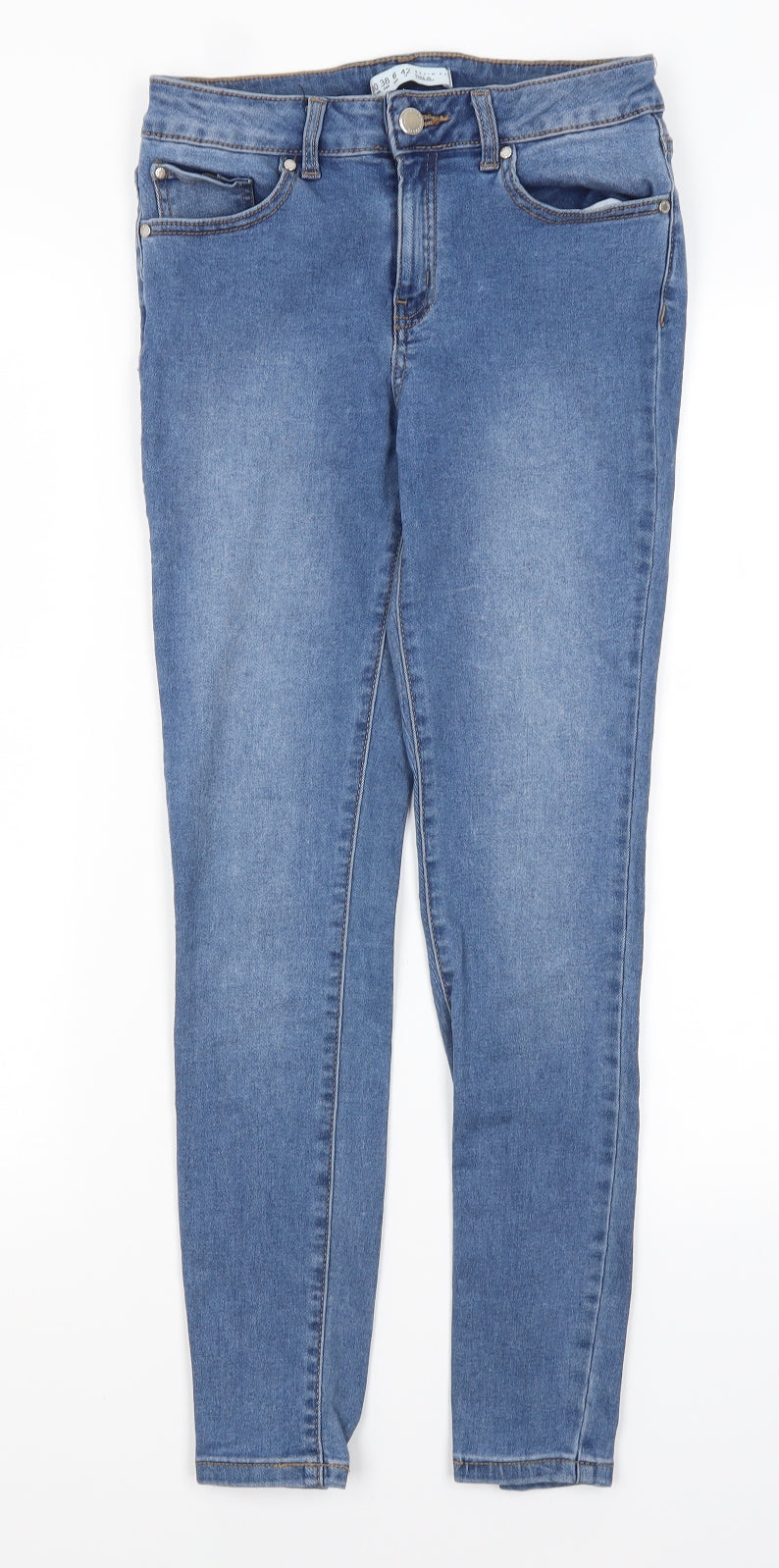 Denim Co Womens Blue  Cotton Skinny Jeans Size 10 L25 in Regular