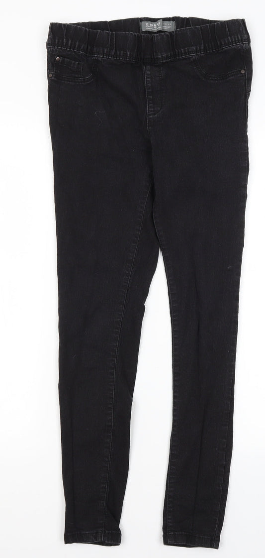 Denim Co Womens Black  Cotton Jegging Jeans Size 12 L27 in Regular