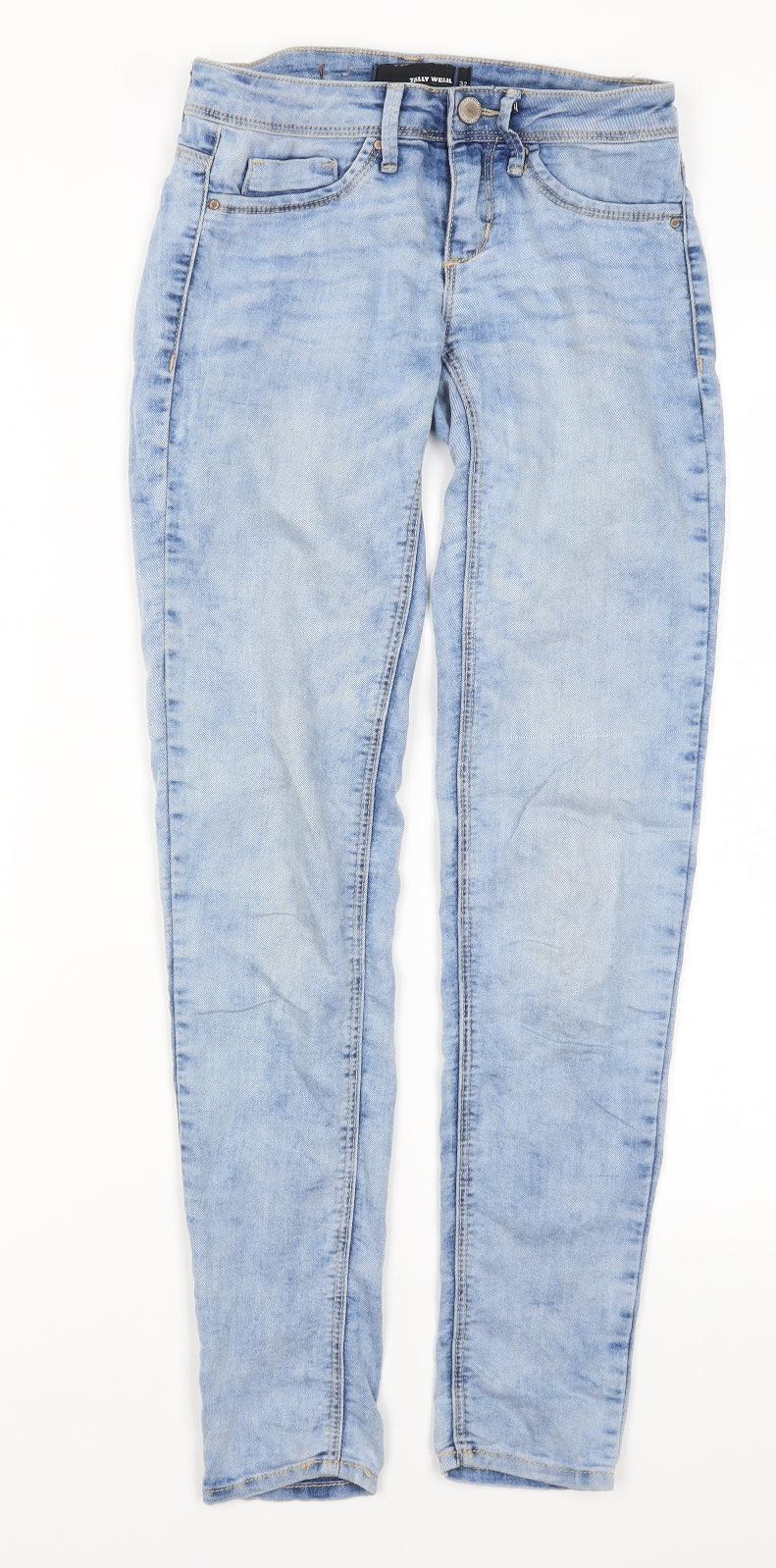 Womens UK Size 4 TALLY WEiJL Regular Fit Skinny Blue Jeans