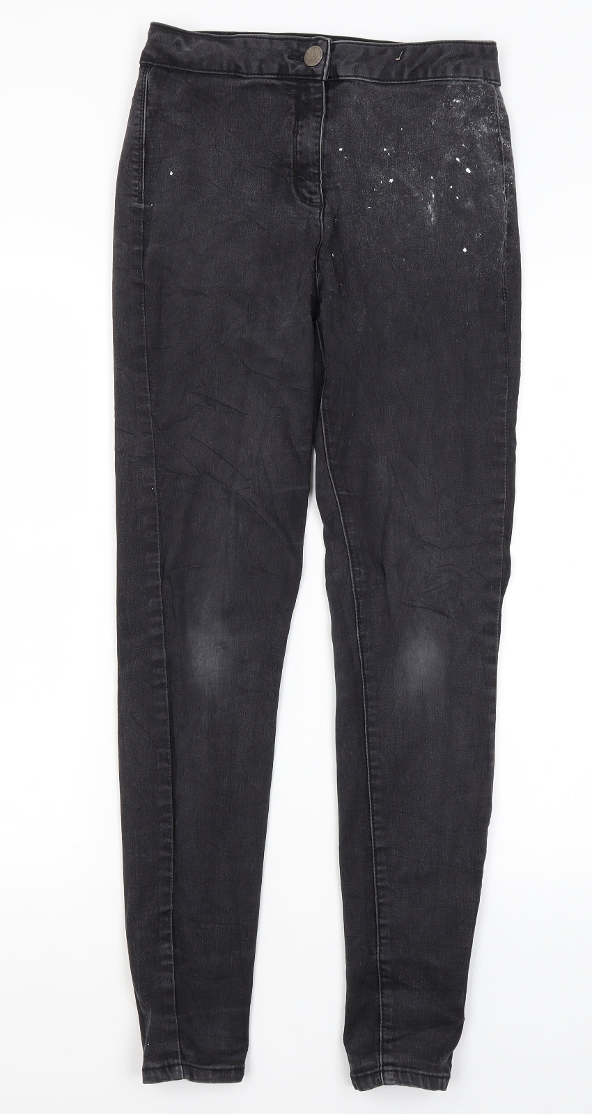 Matalan Womens Grey  Cotton Skinny Jeans Size 12 L28 in Regular