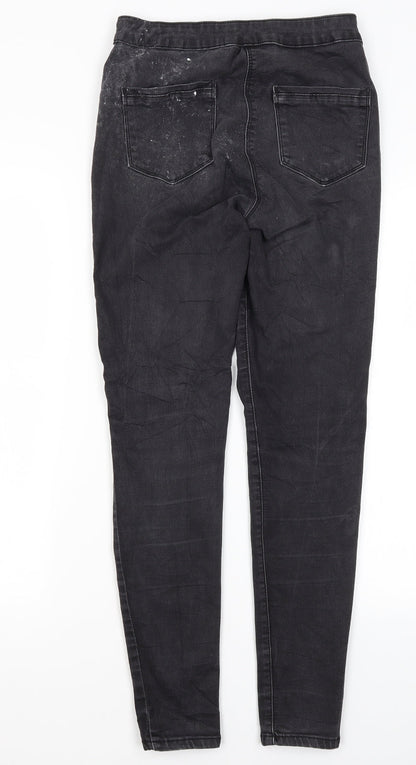 Matalan Womens Grey  Cotton Skinny Jeans Size 12 L28 in Regular