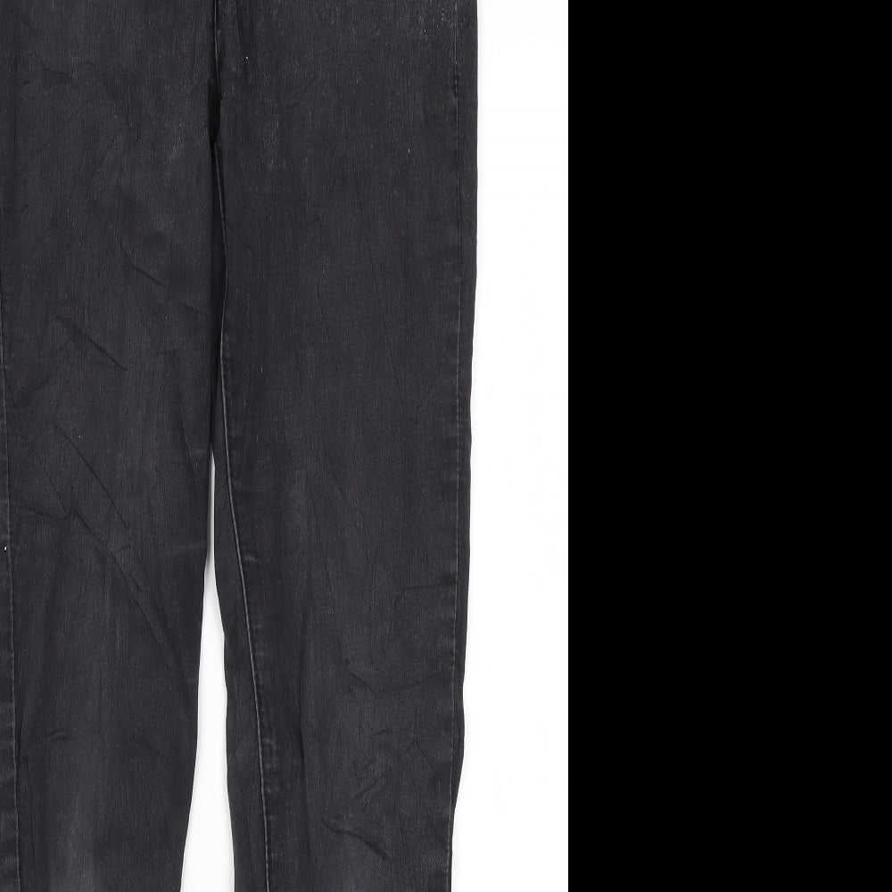 Matalan Womens Grey  Cotton Skinny Jeans Size 12 L28 in Regular