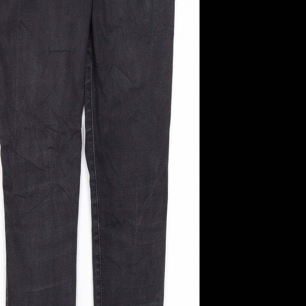 Matalan Womens Grey  Cotton Skinny Jeans Size 12 L28 in Regular