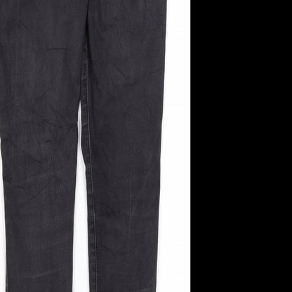 Matalan Womens Grey  Cotton Skinny Jeans Size 12 L28 in Regular