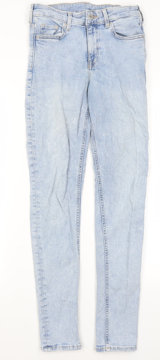 Womens UK Size 26 in H&M Regular Fit Skinny Blue Jeans