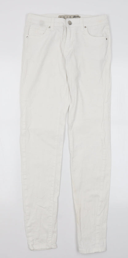 Denim Co Womens White  Cotton Skinny Jeans Size 6 L29 in Regular