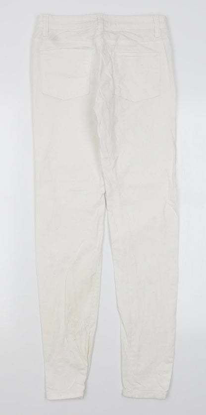 Denim Co Womens White  Cotton Skinny Jeans Size 6 L29 in Regular