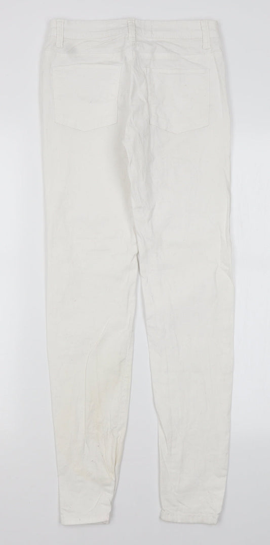 Denim Co Womens White  Cotton Skinny Jeans Size 6 L29 in Regular