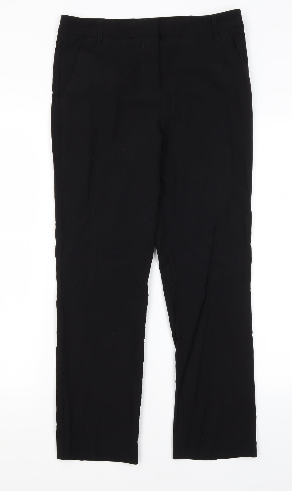Womens UK Size 12 Papaya Regular Fit Dress Pants Black Trousers