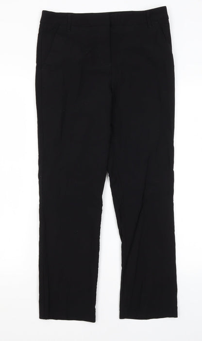 Womens UK Size 12 Papaya Regular Fit Dress Pants Black Trousers