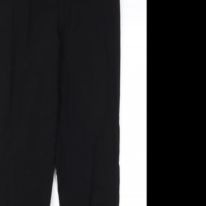 Womens UK Size 12 Papaya Regular Fit Dress Pants Black Trousers
