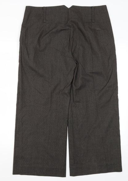 Portmans Womens Grey  Polyester Trousers  Size 14 L25 in Regular