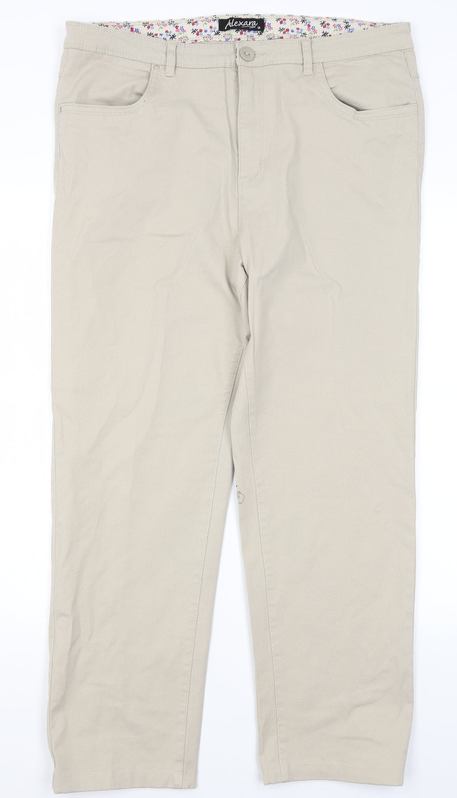 Womens UK Size 18 Alexara Regular Fit  Beige Trousers