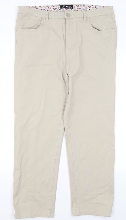 Womens UK Size 18 Alexara Regular Fit  Beige Trousers
