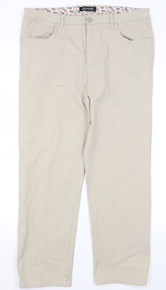 Womens UK Size 18 Alexara Regular Fit  Beige Trousers