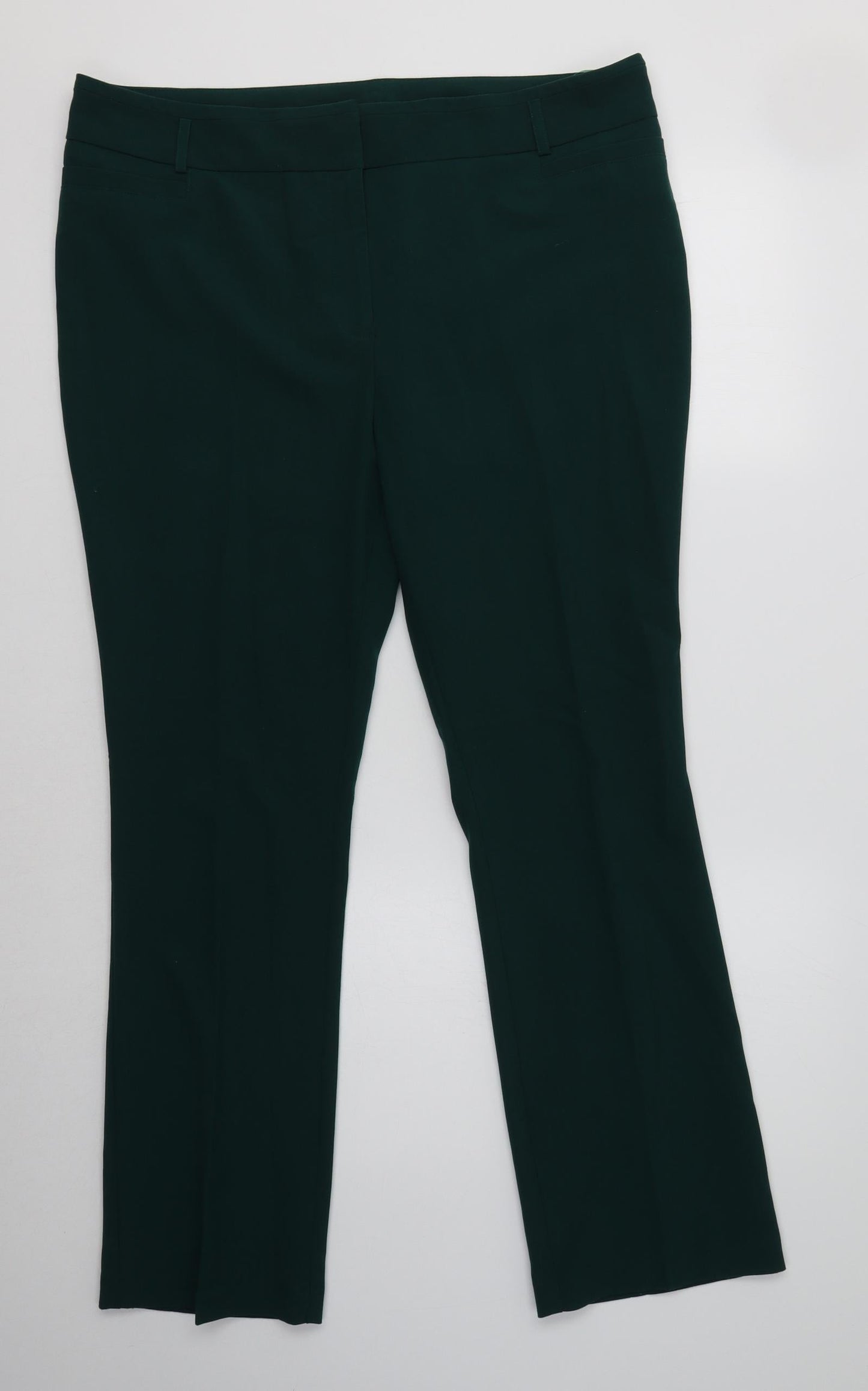 Womens UK Size 16 Papaya Regular Fit Dress Pants Green Trousers