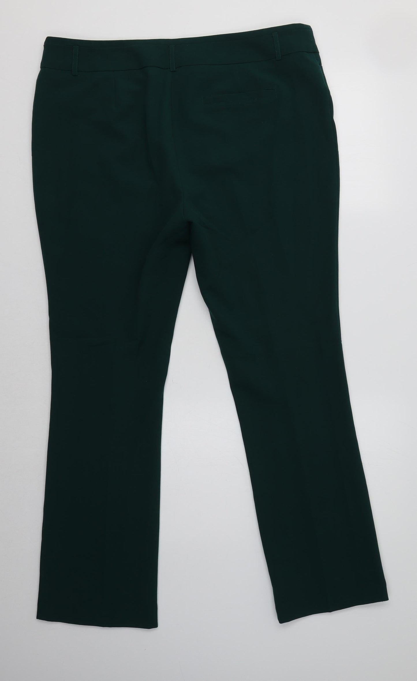 Womens UK Size 16 Papaya Regular Fit Dress Pants Green Trousers