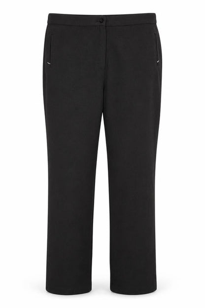 Front view of Marks & Spencer women’s grey polyester dress pants trousers, size UK 16, 32-inch leg regular
