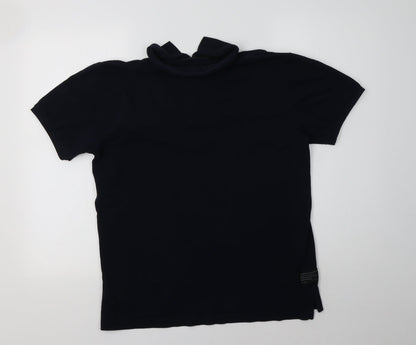 DNM Dissident Mens Blue  Cotton  Polo Size M Collared