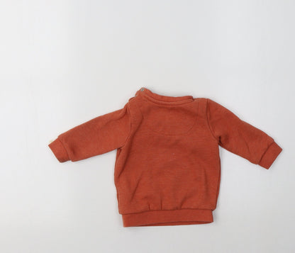 F&F Baby Orange  Cotton Pullover Jumper Size 0-3 Months