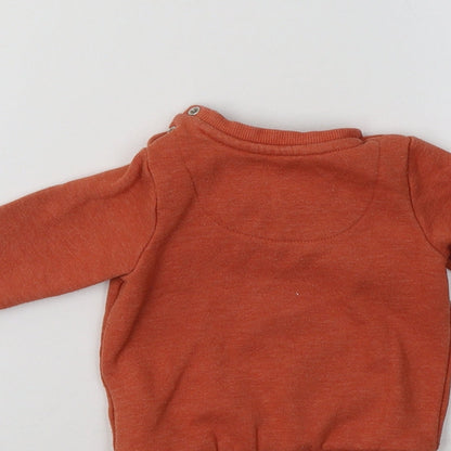 F&F Baby Orange  Cotton Pullover Jumper Size 0-3 Months