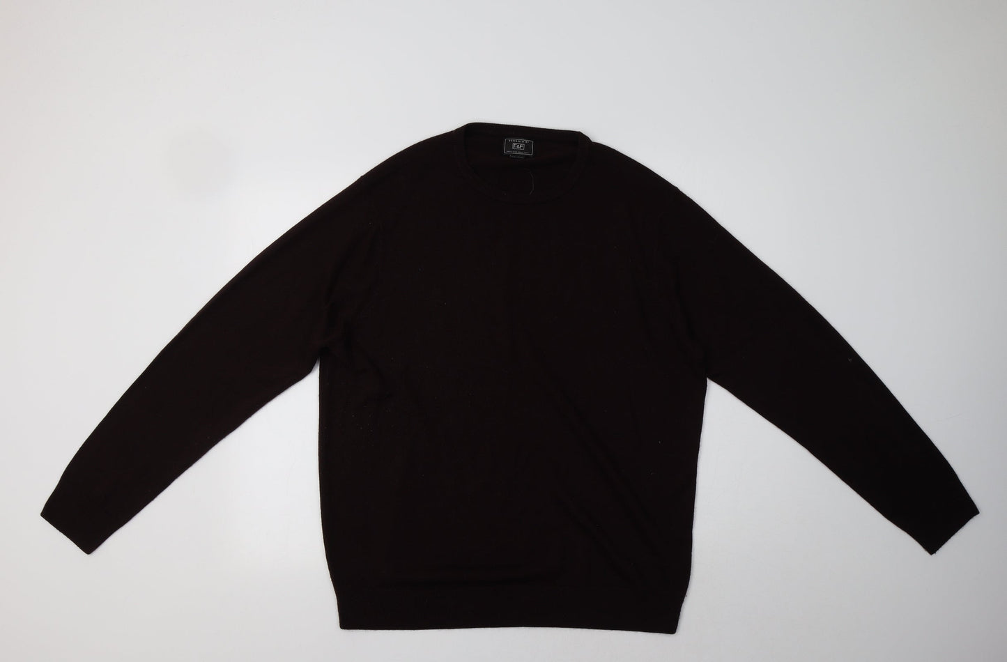 F&F Mens Purple Collared  Acrylic Pullover Jumper Size XL