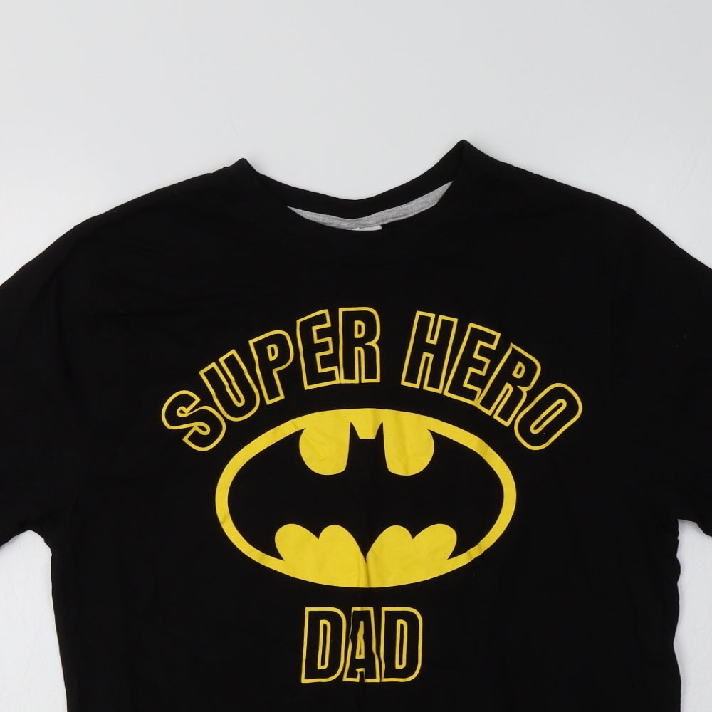 Mens UK Size S Batman Black  T-Shirt