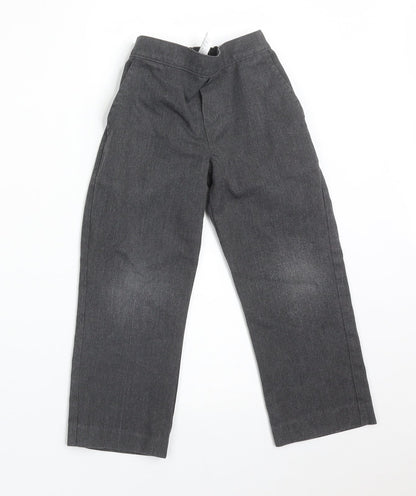 SCHOOLWEAR Boys Grey  Polyester Dress Pants Trousers Size 4 Years  Regular