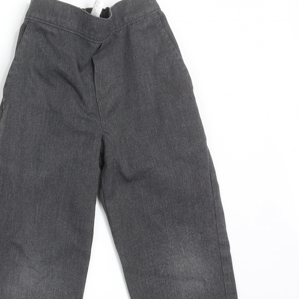 SCHOOLWEAR Boys Grey  Polyester Dress Pants Trousers Size 4 Years  Regular