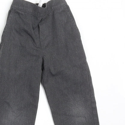 SCHOOLWEAR Boys Grey  Polyester Dress Pants Trousers Size 4 Years  Regular