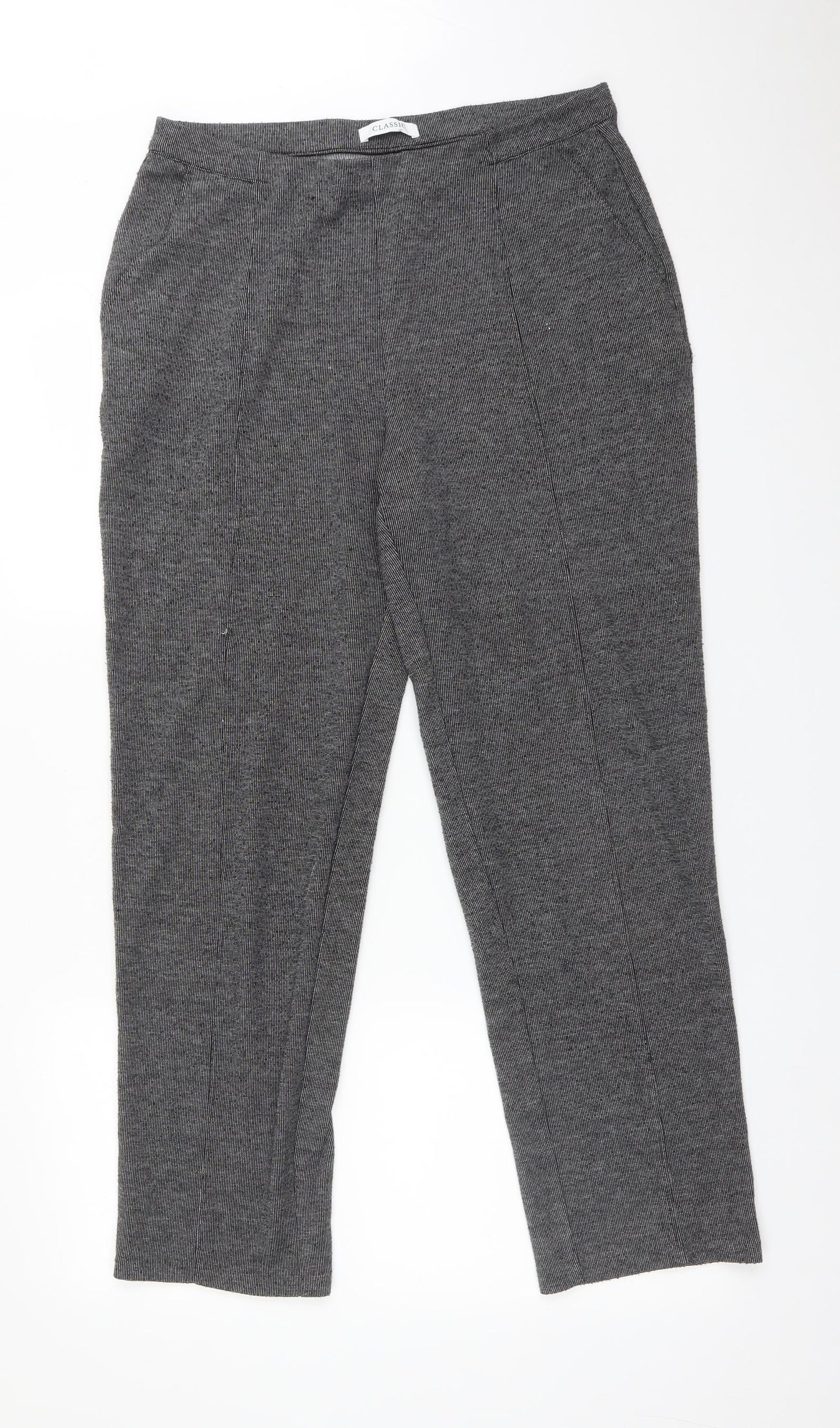 Womens UK Size 14 M&S Regular Fit  Black Trousers