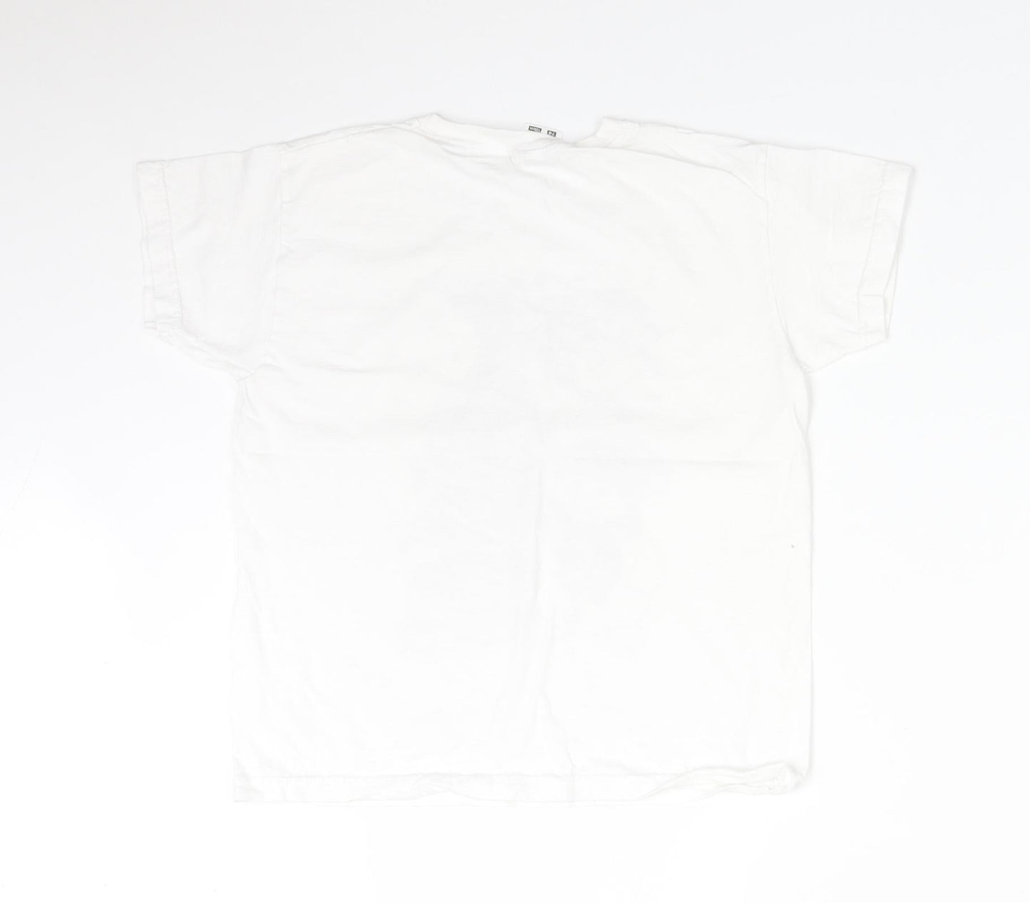 Fruit of the Loom Girls White  Cotton Basic T-Shirt Size 7-8 Years Round Neck  - CHRISTMAS