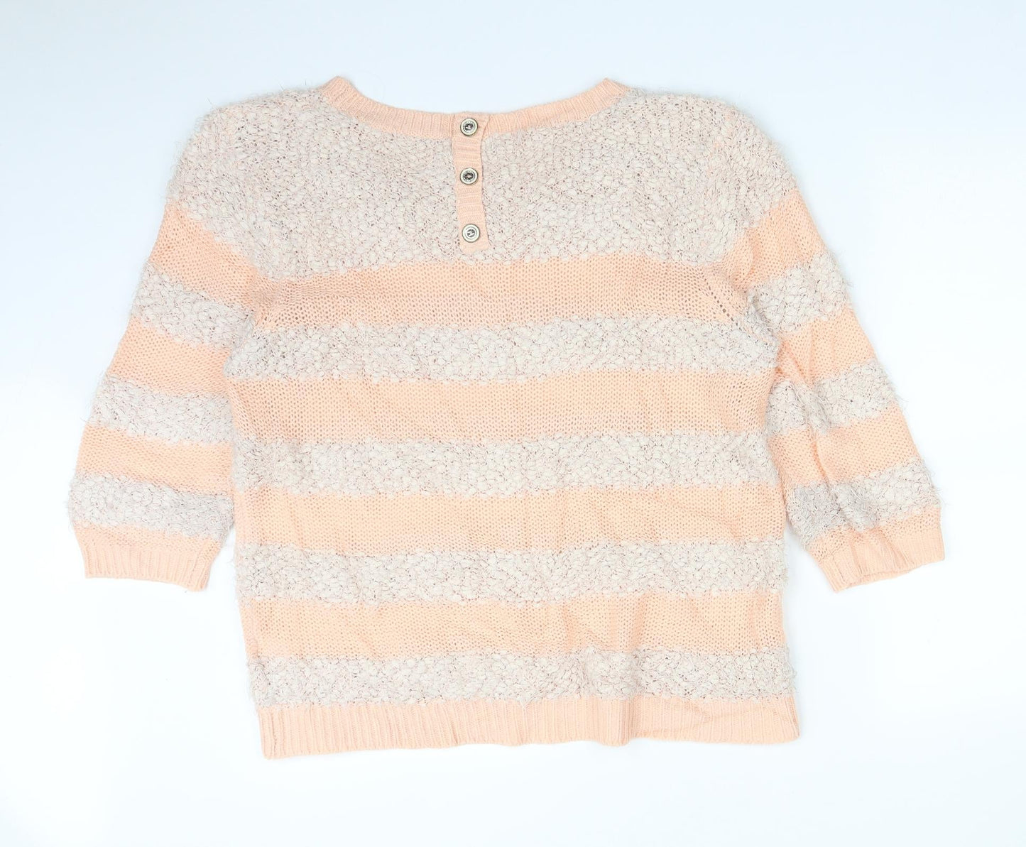 ORIGINALS Womens Multicoloured Striped Polyester Pullover Sweatshirt Size XL