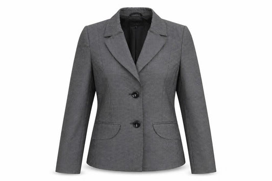 Front view of Collection women’s multicoloured houndstooth polyester jacket suit jacket, size UK 12