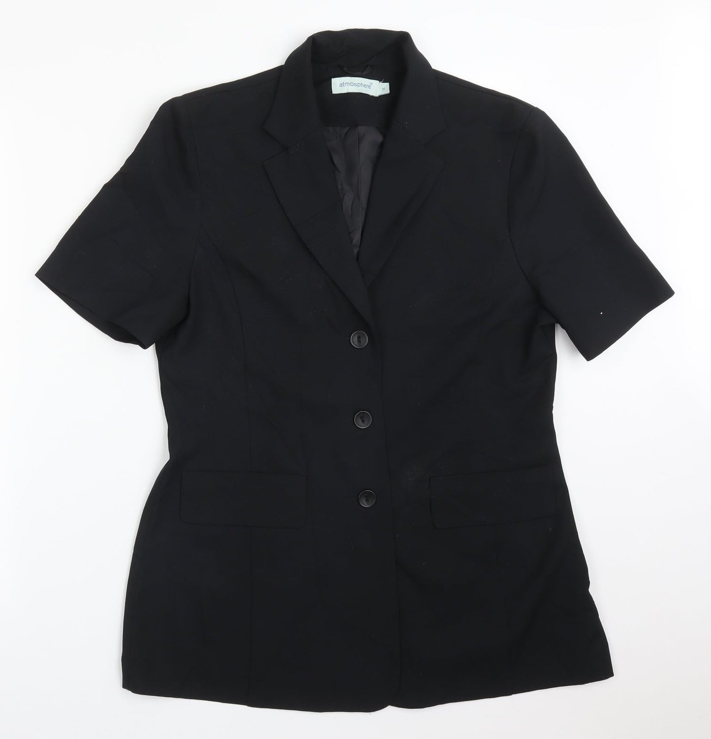 Atmosphere Womens Black  Polyester Jacket Suit Jacket Size 14