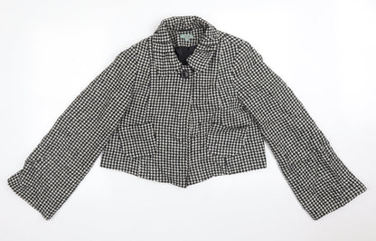 Therapy Womens Multicoloured Houndstooth  Jacket Coat Size 12