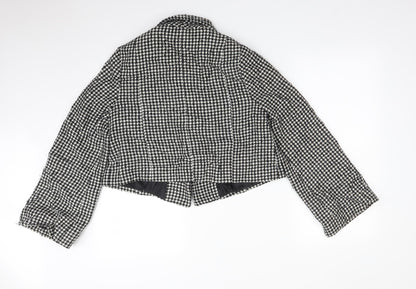 Therapy Womens Multicoloured Houndstooth  Jacket Coat Size 12