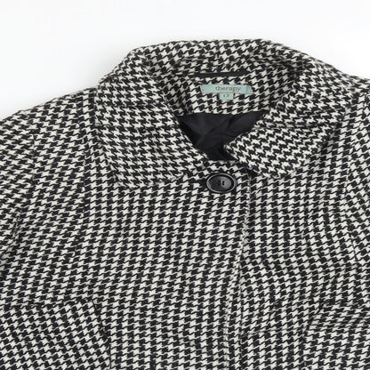 Therapy Womens Multicoloured Houndstooth  Jacket Coat Size 12