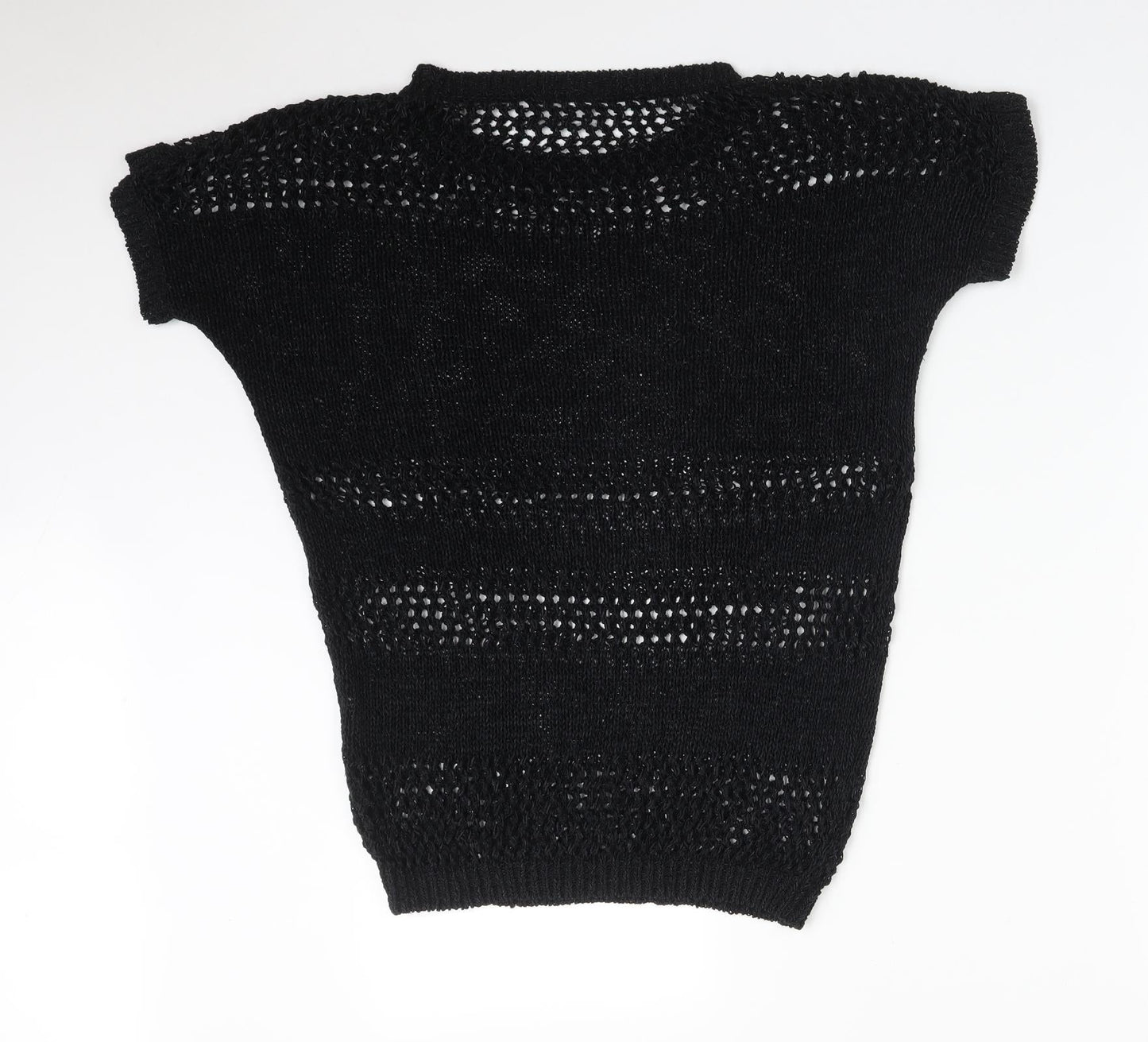 Womens UK Size S Wallis Black Basic T-Shirt