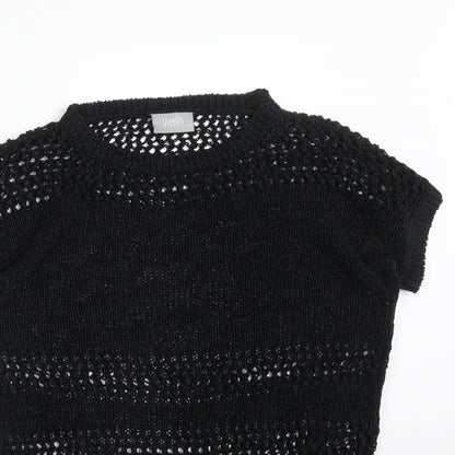 Womens UK Size S Wallis Black Basic T-Shirt