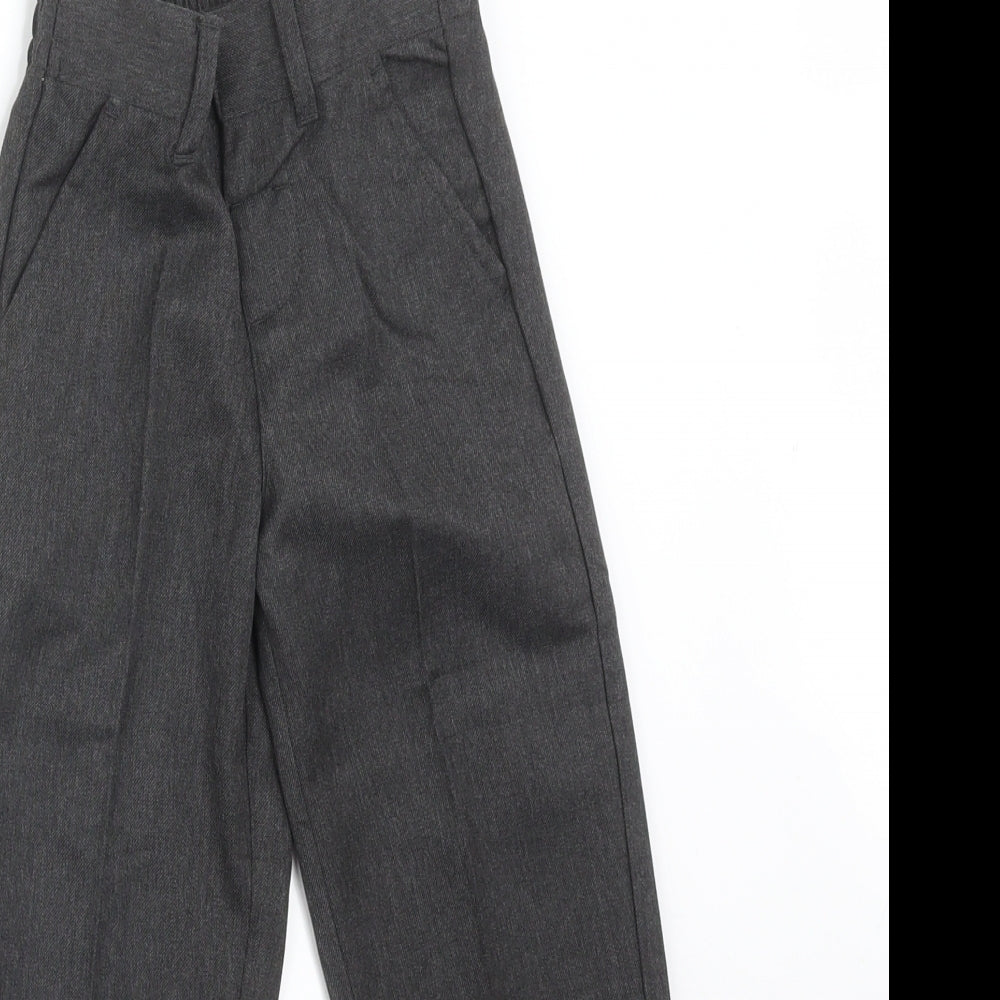 BACK TO SCHOOL Boys Grey  Polyester Dress Pants Trousers Size 4-5 Years  Regular