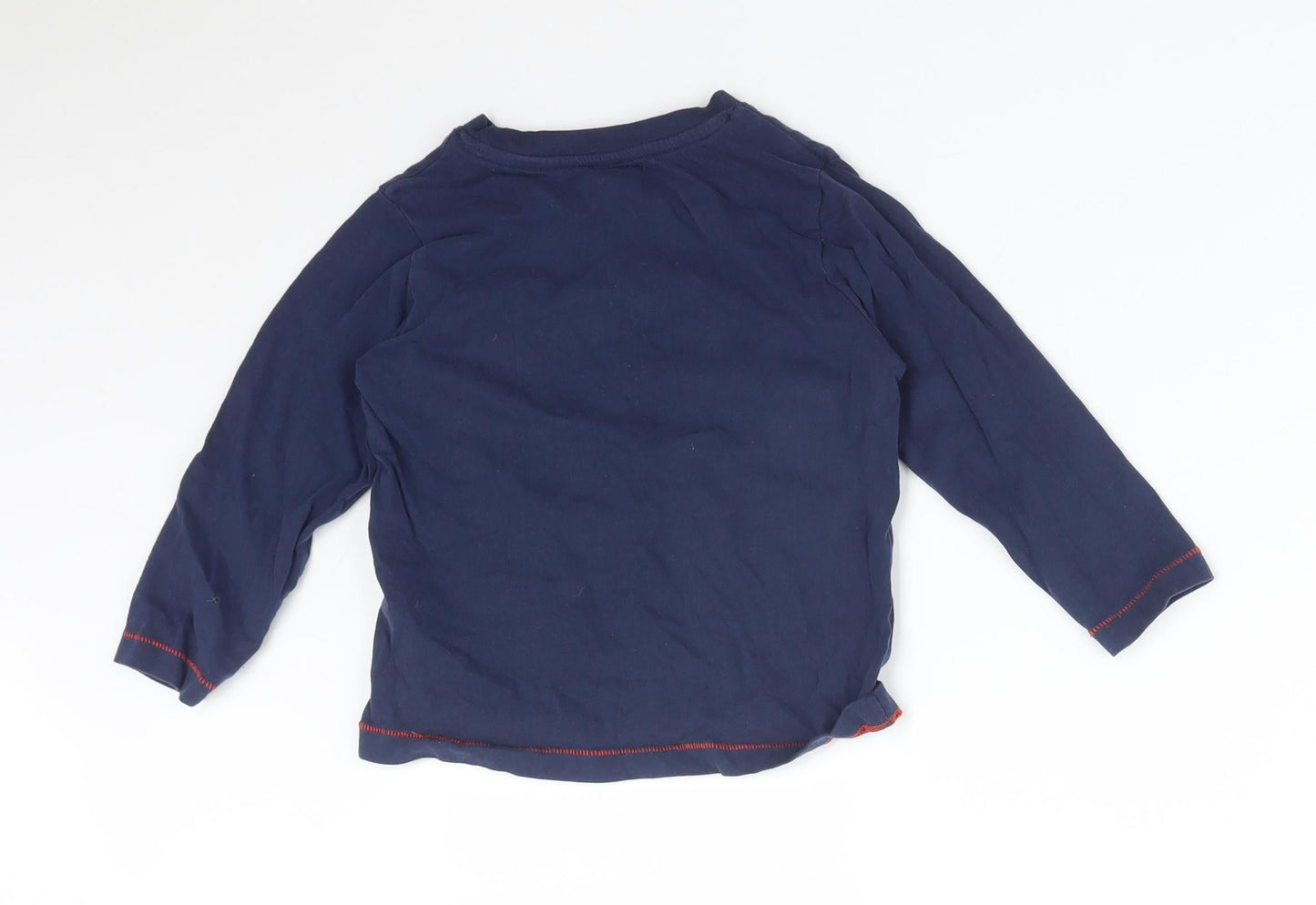 Nutmeg Boys Blue  Cotton Basic T-Shirt Size 2-3 Years Round Neck  - I DO MY OWN STUNTS