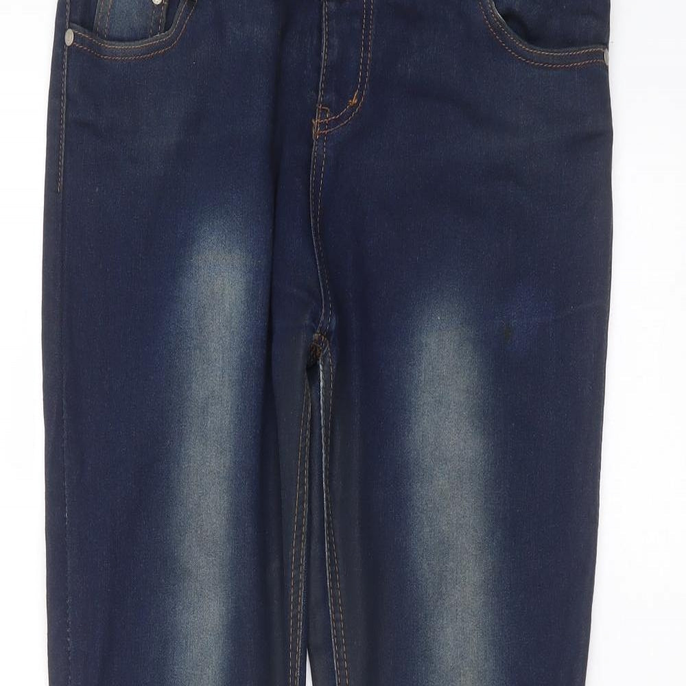 Womens UK Size 8 Preworn Regular Fit Skinny Blue Jeans