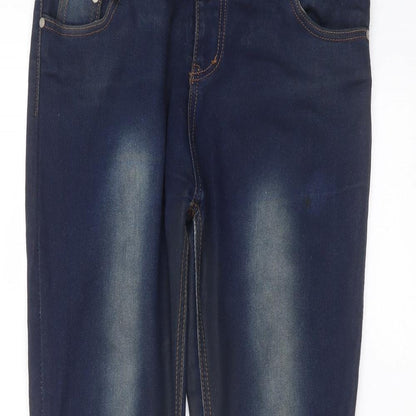 Womens UK Size 8 Preworn Regular Fit Skinny Blue Jeans